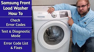 Samsung Front Load Washer Error Codes and Test Mode  How to Troubleshoot a Samsung WF42H Washer [upl. by Eadnus]