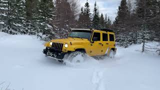 Cooper STT Pro Snow Test  Jeep Wrangler In Deep Snow  DJI Mini 2 [upl. by Isma]