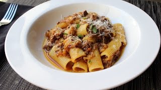 Pasta alla Genovese  Rigatoni with GenoveseStyle Meat Sauce [upl. by Solon]