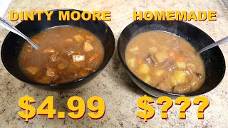 Homemade Beef Stew vs Dinty Moore  Homemade Junk Food with the Husband [upl. by Gunner]