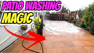 Unbelievable Patio Transformation Hot Pressure Washing  From Filthy to Fabulous [upl. by Raybourne]