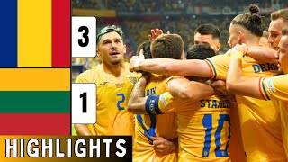 Romania vs Lithuania 31 EXTENDED HIGHLIGHTS  UEFA Nations League [upl. by Marta]