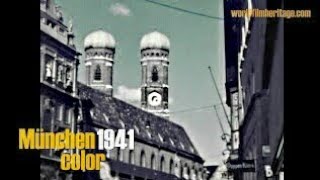 München 1941 color  Munich during WWII  Starnberger See  private footage [upl. by Allisurd344]