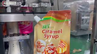 horizontal automatic spout pouch filling sealing packing machine  spout doypack bag packing machine [upl. by Janetta]