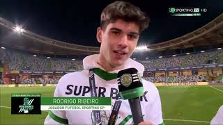 GONÇALO ESTEVES entrevista RODRIGO RIBEIRO Sporting CP 21SL Benfica [upl. by Knighton]