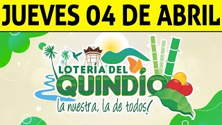 Resultados Lotería del QUINDÍO del Jueves 4 de Abril 2024 PREMIO MAYOR 🙀🚨💰 [upl. by Eidnar]