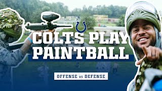 Colts Playing Paintball  Offense vs Defense  Indianapolis Colts [upl. by Rape]