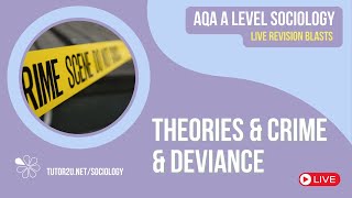 Theories of Crime amp Deviance  AQA A Level Sociology Revision for 2024 [upl. by Miguel]