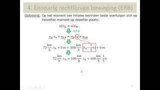 mechanica  oefening inhaalbeweging als eenparig rechtlijnige beweging of ERB [upl. by Taite46]