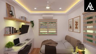 Cozy Small Bedroom Design Idea 3x3 Meters [upl. by Nehgam]