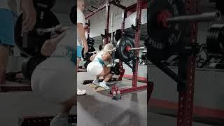 New gym Iron Werks Nashville GA 115 pounds x 3 sets 12 reps Heel elevated back squats [upl. by Hamnet]