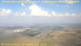 From Heraklion airport to Cologne Bonn airport 19 sep 2024 [upl. by Delaine379]