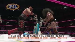 CMLL  TEMPLARIO  B CAVERNARIO  HECHICERO VS RUGIDO  MAGNUS  VOLADOR JRARENA MÉXICO041024 [upl. by Mariann]