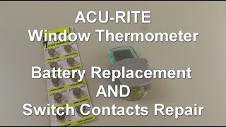 Acurite Thermometer Repair Battery Replacement amp Switch bypass [upl. by Sirap475]