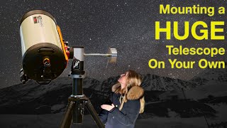 How to handle a huge telescope OTA  One person Celestron C14 Assembly [upl. by Mesics]