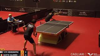 Yuto Muramatsu vs Martin Allegro  Full Match  Short Form  QF  WTT Feeder Cagliary [upl. by Kcinom675]