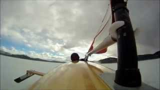 DIY Mini Skeeter iceboat on Little Bitter Root Lake 2212015 [upl. by Allemap822]