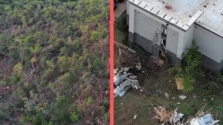 Tornado Damage to Bartlesville Ok  May 6 2024  Drone Footage [upl. by Terriss]