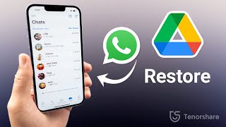 Restore WhatsApp Messages on iPhone from Google Drive without Android [upl. by Yellek]