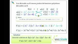 Calcul de la dérivée  Une Minute Pour Comprendre  TS  TES  2 [upl. by Irneh]