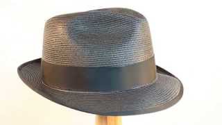 Stetson Latte Milan Braid Straw Fedora in Black [upl. by Nasho]