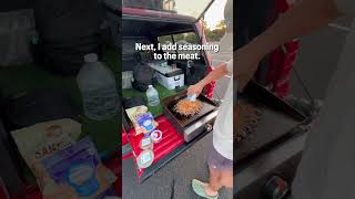 MAKING NACHOS ON A BLACKSTONE vanlife travel travelvlog truckcamper shorts [upl. by Royal]