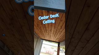 Cedar deck ceiling with lights [upl. by Philly]