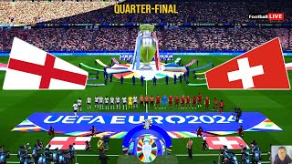 England Vs Switzerland  UEFA Euro 2024  Quarter Final  Full Match  Realistic PES Gameplay [upl. by Tsiuqram]