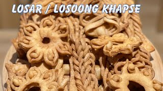 HOW TO MAKE KHAPSE  LOSARLOSSONG RECIPE KHAPSE BY TSHETEN DUKPA [upl. by Eceinahs97]