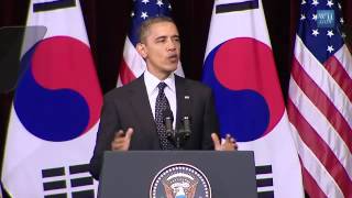 Barak Obama at Hankuk University of Foreign Studies [upl. by Adlare]