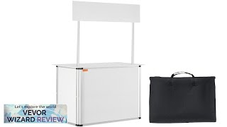 VEVOR Promotion Counter Table Portable Tradeshow Podium Table 3091quot x 1496quot x Review [upl. by Annayhs426]