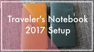 Midori Travelers Notebook 2017 Setup [upl. by Elum]