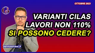 VARIANTE CILAS Superbonus 110 con SCIA o CILA ordinaria Consente la cessione del credito [upl. by Essirahc]