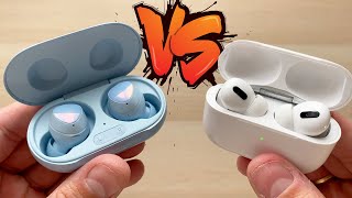 Galaxy Buds vs AirPods Pro Todas las diferencias [upl. by Anaimad]