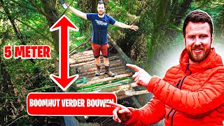 Ik BOUWDE een EXTRA VERDIEPING op de BOOMHUT in het AVONTUREN BOS van Govert Sweep 5 meter hoog [upl. by Simmonds625]