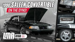 1990 Fox Body Mustang Saleen Convertible Dyno  E303 Camshaft w Stock Heads amp Other Mods [upl. by Engamrahc]