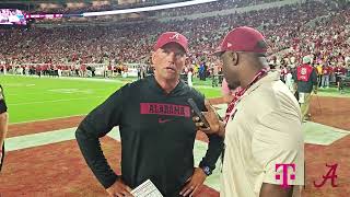 Coach DeBoer Halftime Interview  Alabama vs USF [upl. by Hadleigh24]