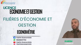 Filières déconomie et gestion  Econométrie [upl. by Aikemot914]