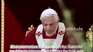 Credo en Latin con Benedicto 16mp4 [upl. by Aehtla]