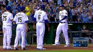 TBKC Hosmer adds insurance with a threerun shot [upl. by Durgy]