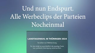 Wahlwerbespots für die Landtagswahlen am 01 09 2024 alle Parteien  sie Beschreibung [upl. by Raveaux]