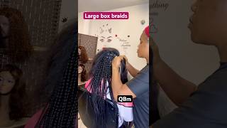 Large box braids hairstylist muacommunity naturalhair braids [upl. by Anneirda143]