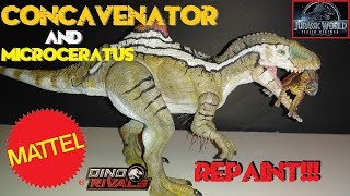 Mattel Concavenator amp Microceratus Repaint Jurassic World [upl. by Inalaek]