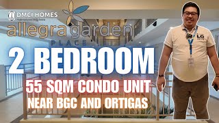 DMCI Homes 2 Bedroom Condo Unit  55 Sqm  Unit Tour [upl. by Odnalref]