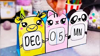 DIY Cute DESK CALENDAR  How to make 2024 desk calendar only from paper [upl. by Leumel]