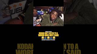 Kodak ain’t listen to a word bro said 😂😂😂 kodakblack hiphop funny [upl. by Ttocserp]