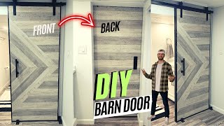 Modern Barn Door Build and Installation How to Build and Install a Modern Barn Door  DIY [upl. by Rekab]