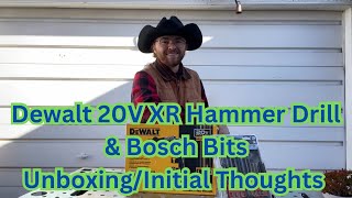 Dewalt 20V XR Hammer Drill amp Bosch Masonry Bits Unboxing Initial Thoughts [upl. by Alenson]