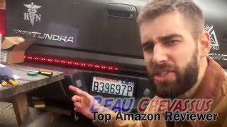 ★★★★★  iPerfect 60quot Waterproof Redwhite Tailgate LED Strip Light Bar Truck  Amazon [upl. by Wickner]