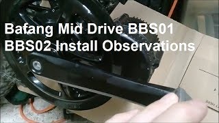 Bafang Mid Drive BBS01 BBS02 Install Observations [upl. by Karab]